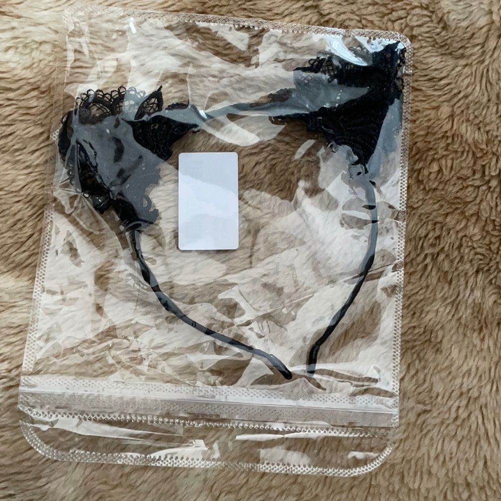 NWT black cat ears